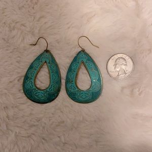 Boho turquoise earrings